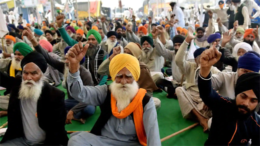 Farmers protest